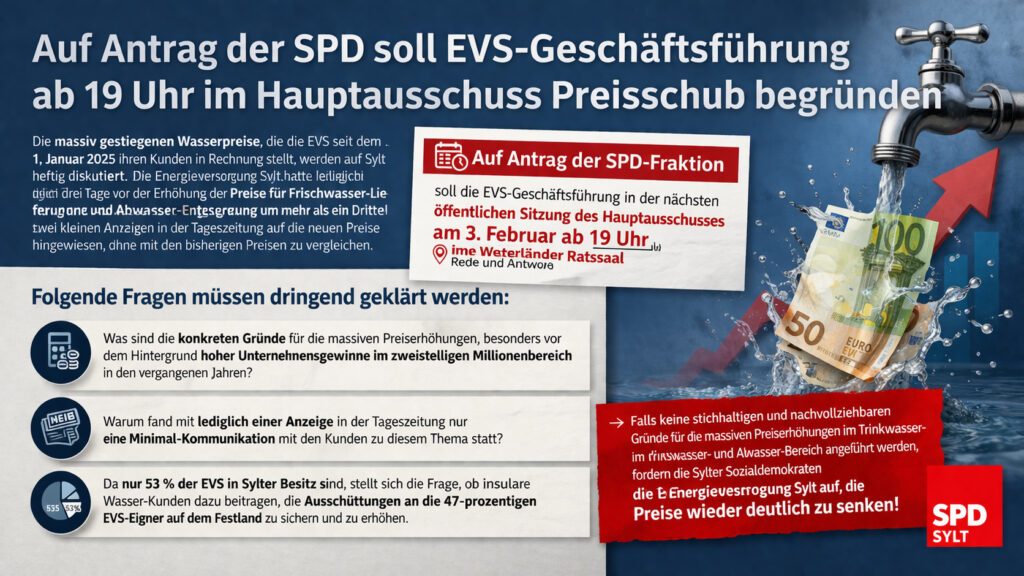 Wasserkosten Sylt